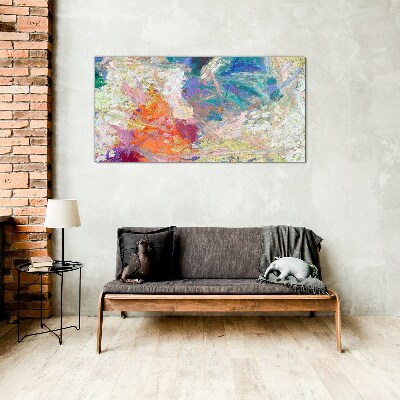 Modern abstraction Glass Print