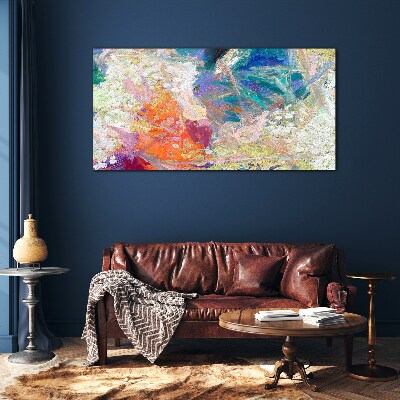 Modern abstraction Glass Print