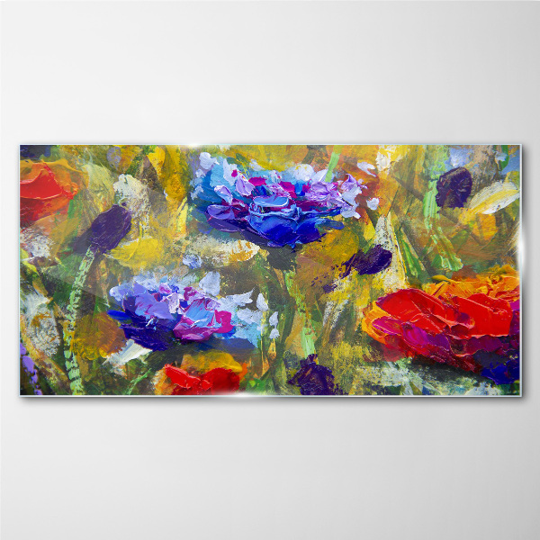 Flowers Glass Print