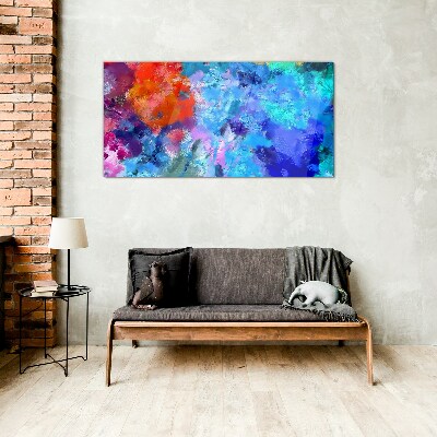 Colors of emotions in abstract dance Wall art on glass
