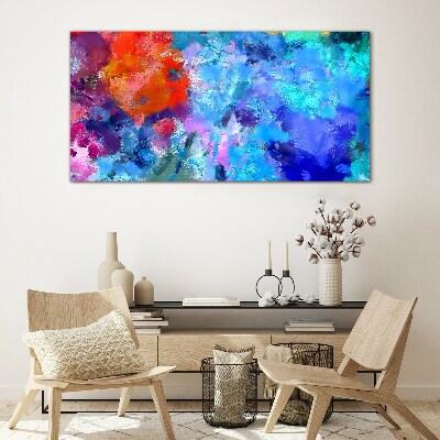 Colors of emotions in abstract dance Wall art on glass