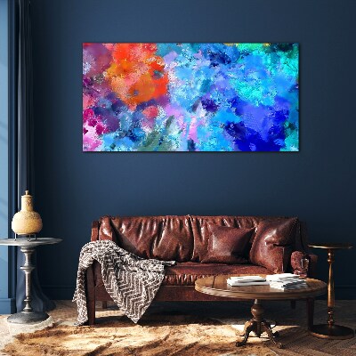 Colors of emotions in abstract dance Wall art on glass