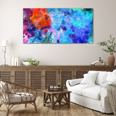 Colors of emotions in abstract dance Wall art on glass