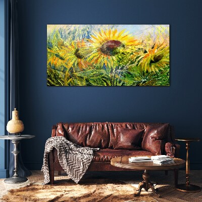 Flowers flowers sunflower Glass Print