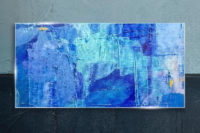 The sky is in shades of blue Wall art on glass