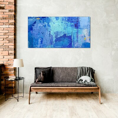 The sky is in shades of blue Wall art on glass