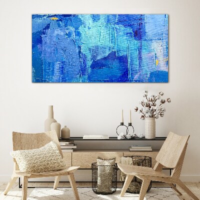 The sky is in shades of blue Wall art on glass