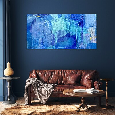 The sky is in shades of blue Wall art on glass