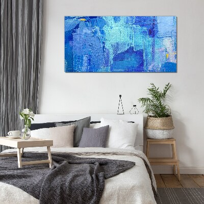 The sky is in shades of blue Wall art on glass