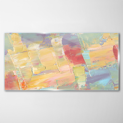 Pastel abstractions in motion Glass art print