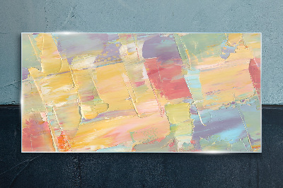 Pastel abstractions in motion Glass art print