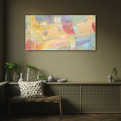 Pastel abstractions in motion Glass art print