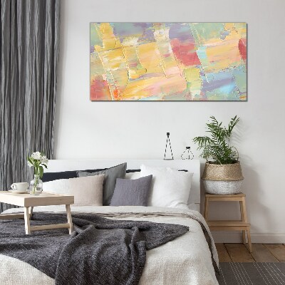 Pastel abstractions in motion Glass art print