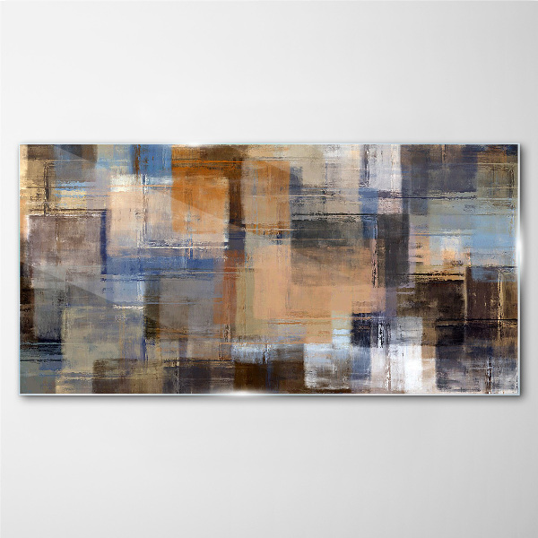 Abstract composition of colors Wall art on glass
