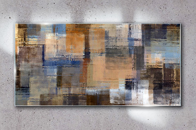 Abstract composition of colors Wall art on glass