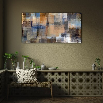 Abstract composition of colors Wall art on glass