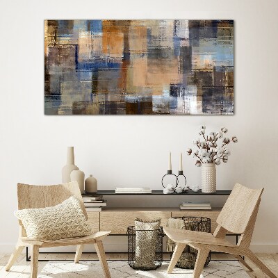 Abstract composition of colors Wall art on glass