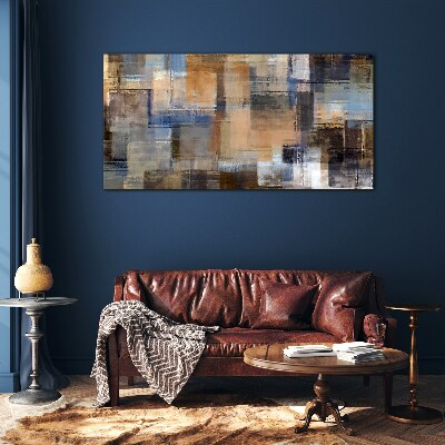 Abstract composition of colors Wall art on glass