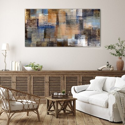 Abstract composition of colors Wall art on glass