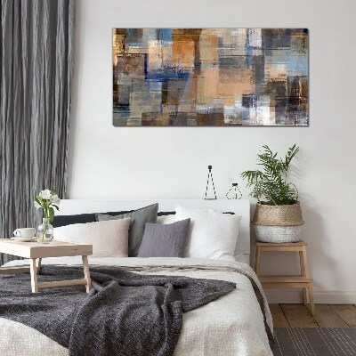 Abstract composition of colors Wall art on glass