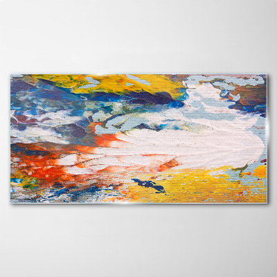 A wave of colors in motion Wall art on glass