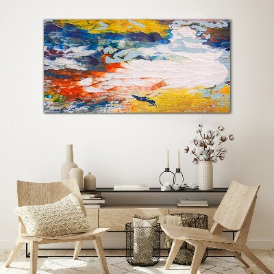 A wave of colors in motion Wall art on glass