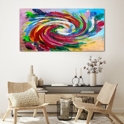 A Whirlwind of Colors Glass art print