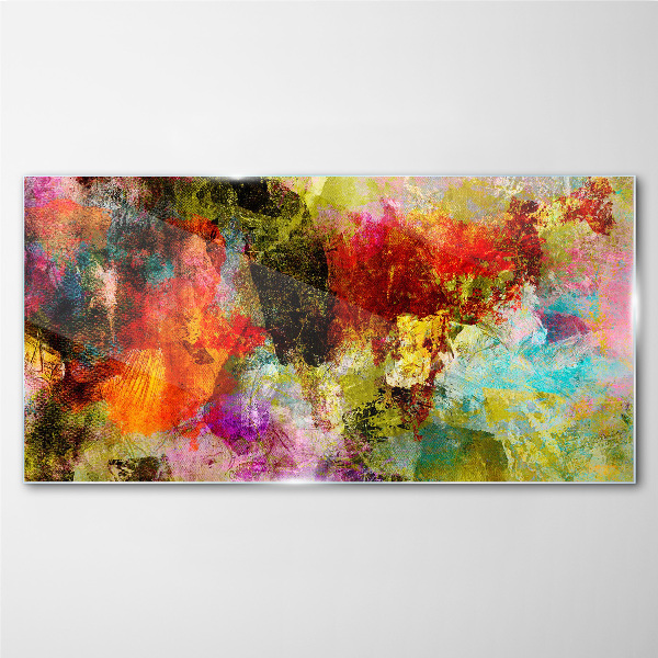 Modern abstraction Glass Print