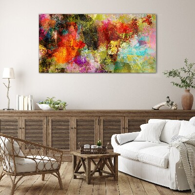 Modern abstraction Glass Print