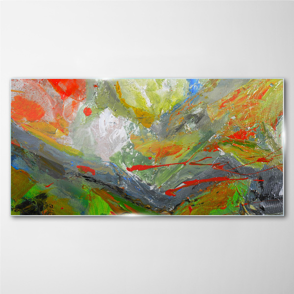 Dynamic explosion of colors Glass art print