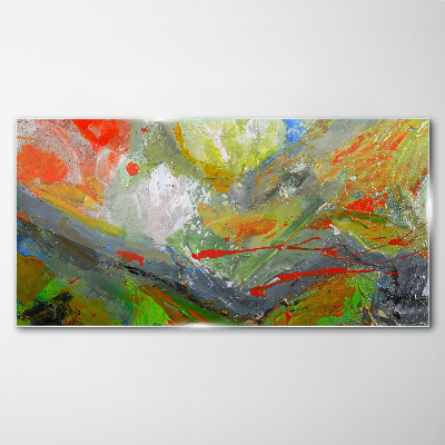 Dynamic explosion of colors Glass art print