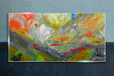 Dynamic explosion of colors Glass art print