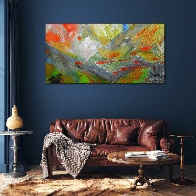 Dynamic explosion of colors Glass art print