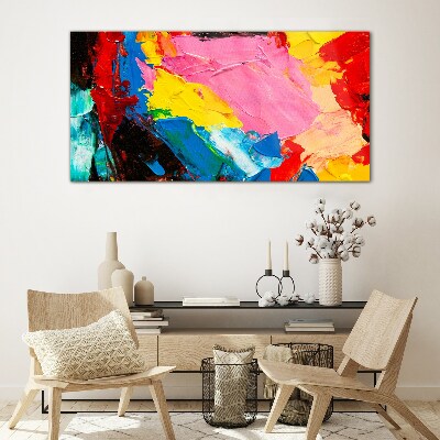 Modern abstraction Glass Print