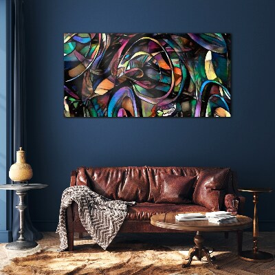 Colorful abstractions in glass Glass art print