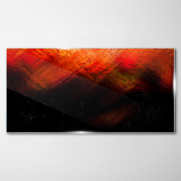 Sunset on Fire Wall art on glass