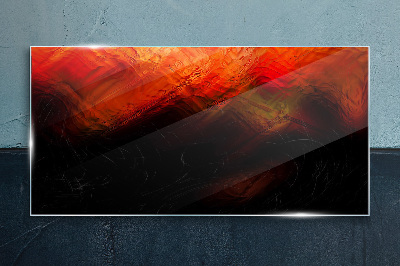 Sunset on Fire Wall art on glass