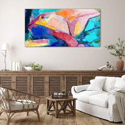 Colors in motion Glass art print