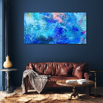 Modern abstraction Glass Print