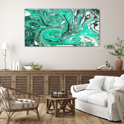 Modern abstraction Glass Print