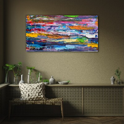 Modern abstraction Glass Print