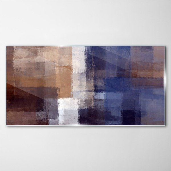 Abstract composition of colors Glass art print
