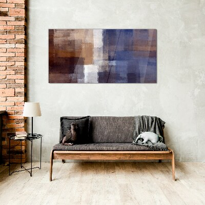 Abstract composition of colors Glass art print