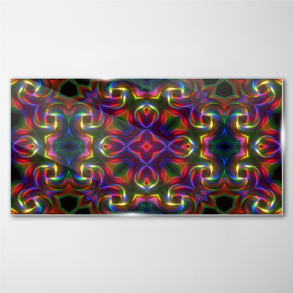 A colorful mosaic of light patterns Wall art on glass