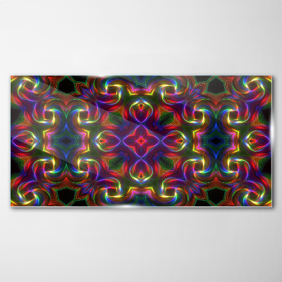 A colorful mosaic of light patterns Wall art on glass
