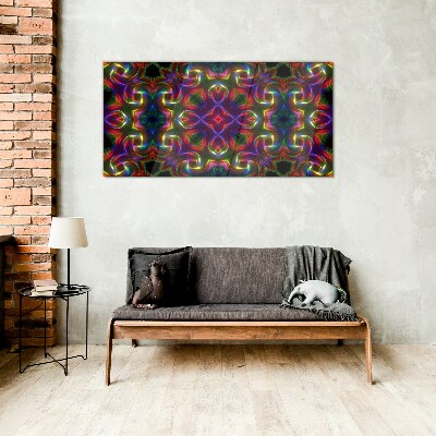 A colorful mosaic of light patterns Wall art on glass
