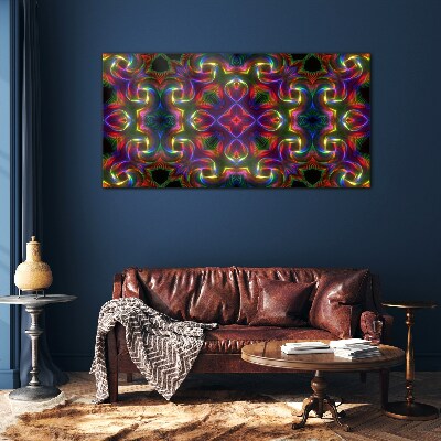 A colorful mosaic of light patterns Wall art on glass