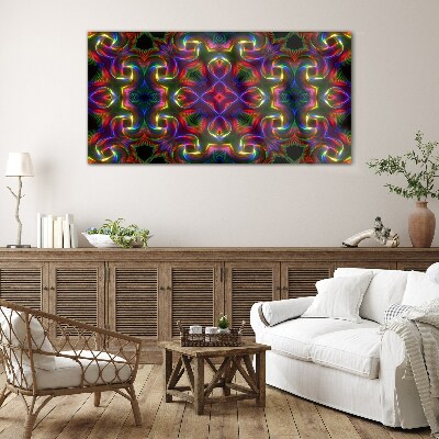 A colorful mosaic of light patterns Wall art on glass