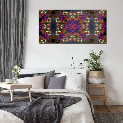 A colorful mosaic of light patterns Wall art on glass