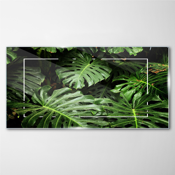 Flower plant leaves Glass Print